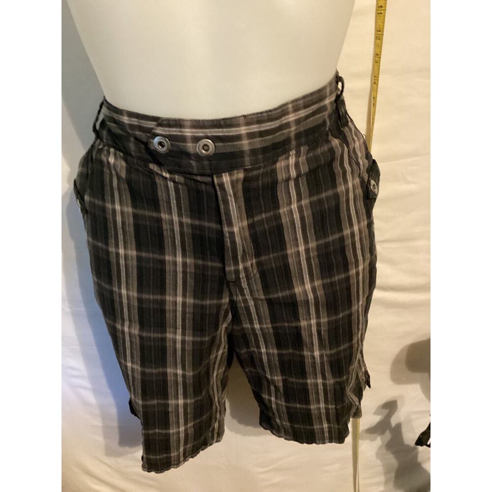 Columbia Shorts Women Size 12 Cargo Outdoor Lite Hiking Camping Brown Plaid $15